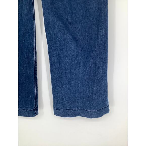 Democracy Womens 6 Blue Denim Ab Solution High Rise Wide Leg Jeans Stretch O5-28 - Picture 5 of 8
